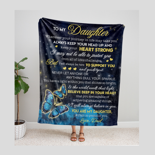 My Daughter I Believe in You Blanket from Dad