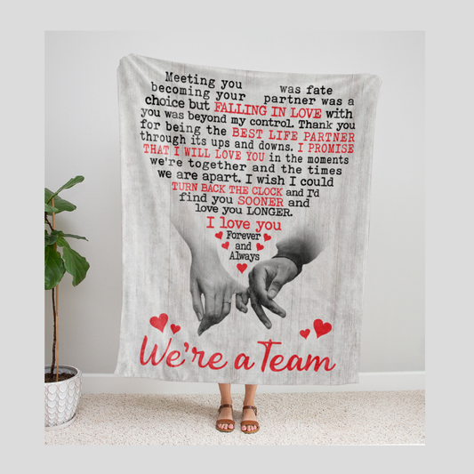 We're a Team Best Life Partner Blanket