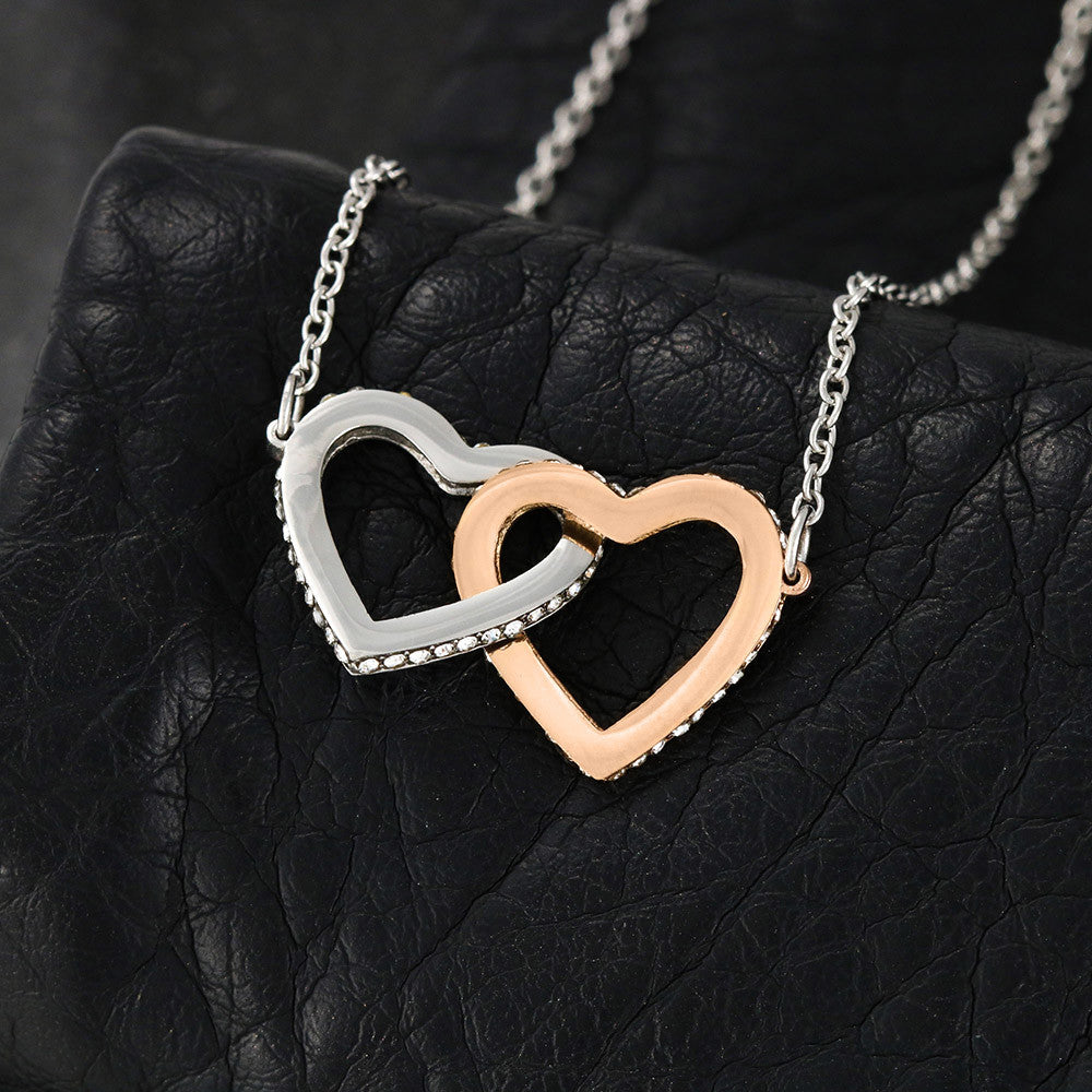 To My Bonus Daughter Interlocking Hearts Necklace