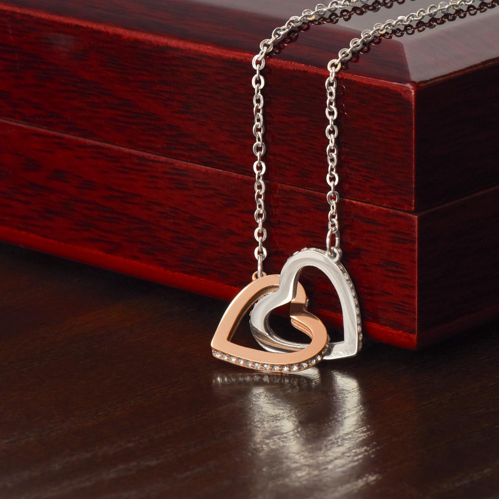 To My Bonus Daughter Interlocking Hearts Necklace
