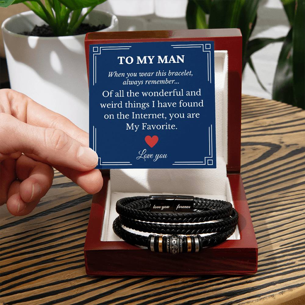 To My Man Favorite Thing Found on the Internet Bracelet