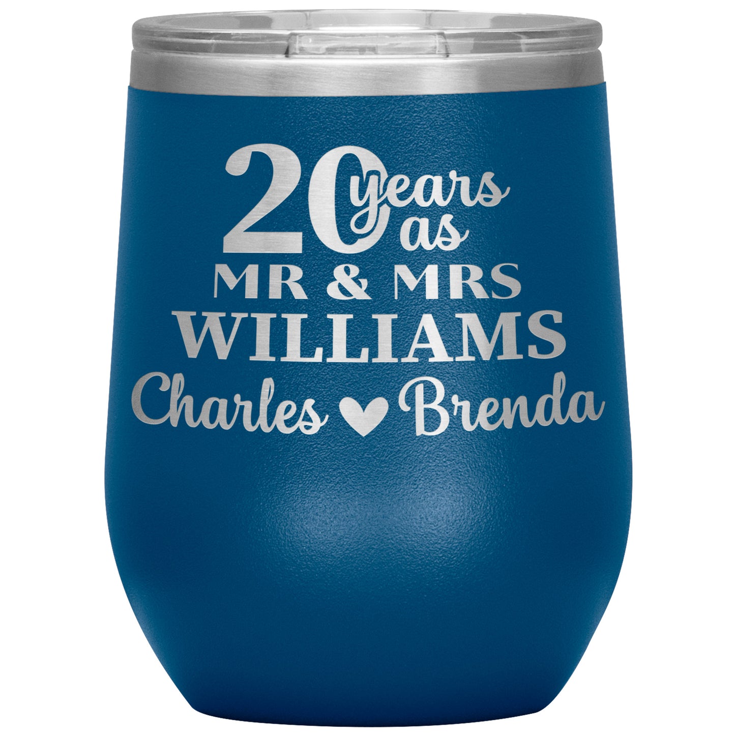 20th Anniversary, 20 Years as Mr. & Mrs. Couple Tumbler