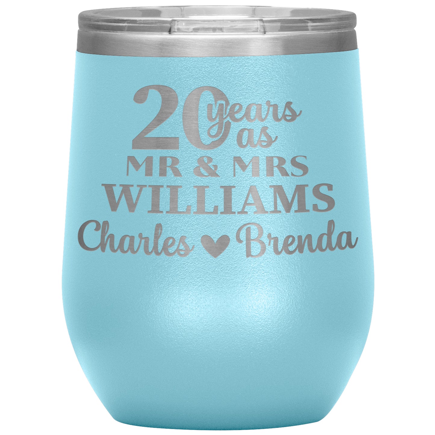 20th Anniversary, 20 Years as Mr. & Mrs. Couple Tumbler