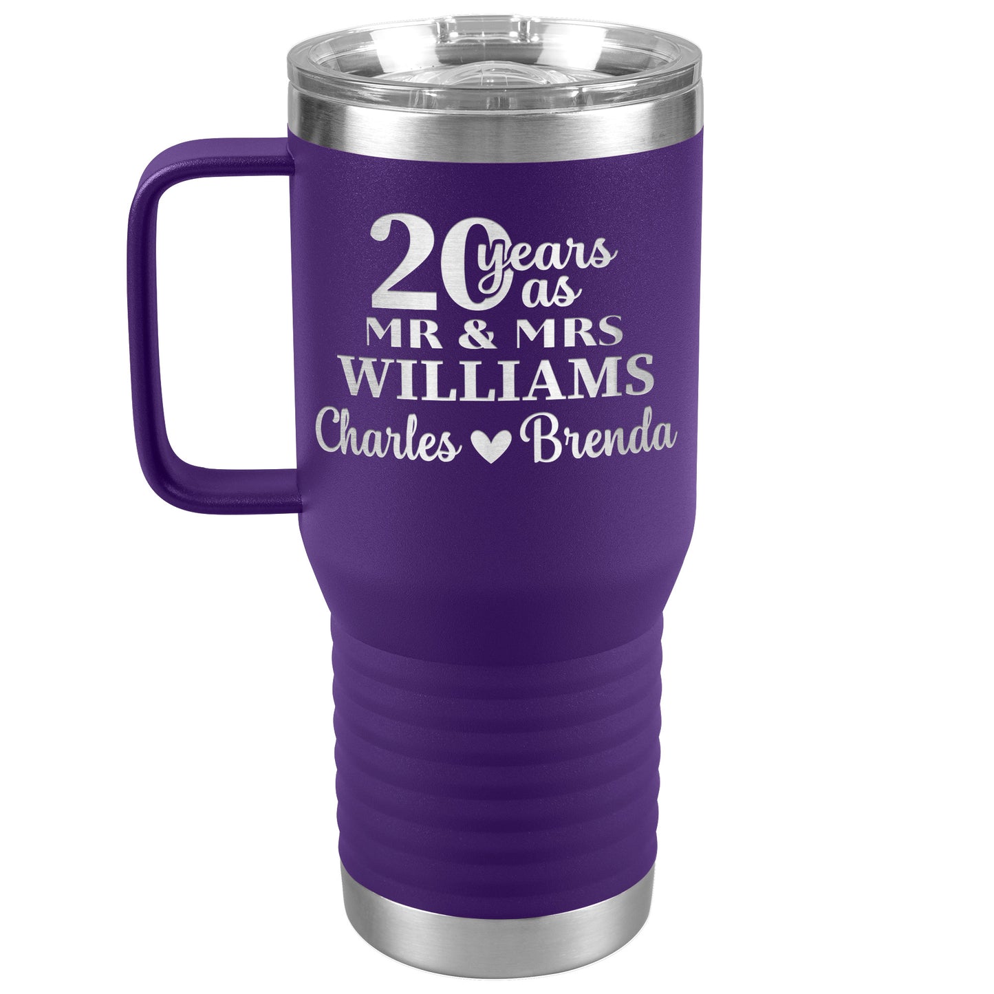 20th Anniversary, 20 Years as Mr. & Mrs. Couple Tumbler