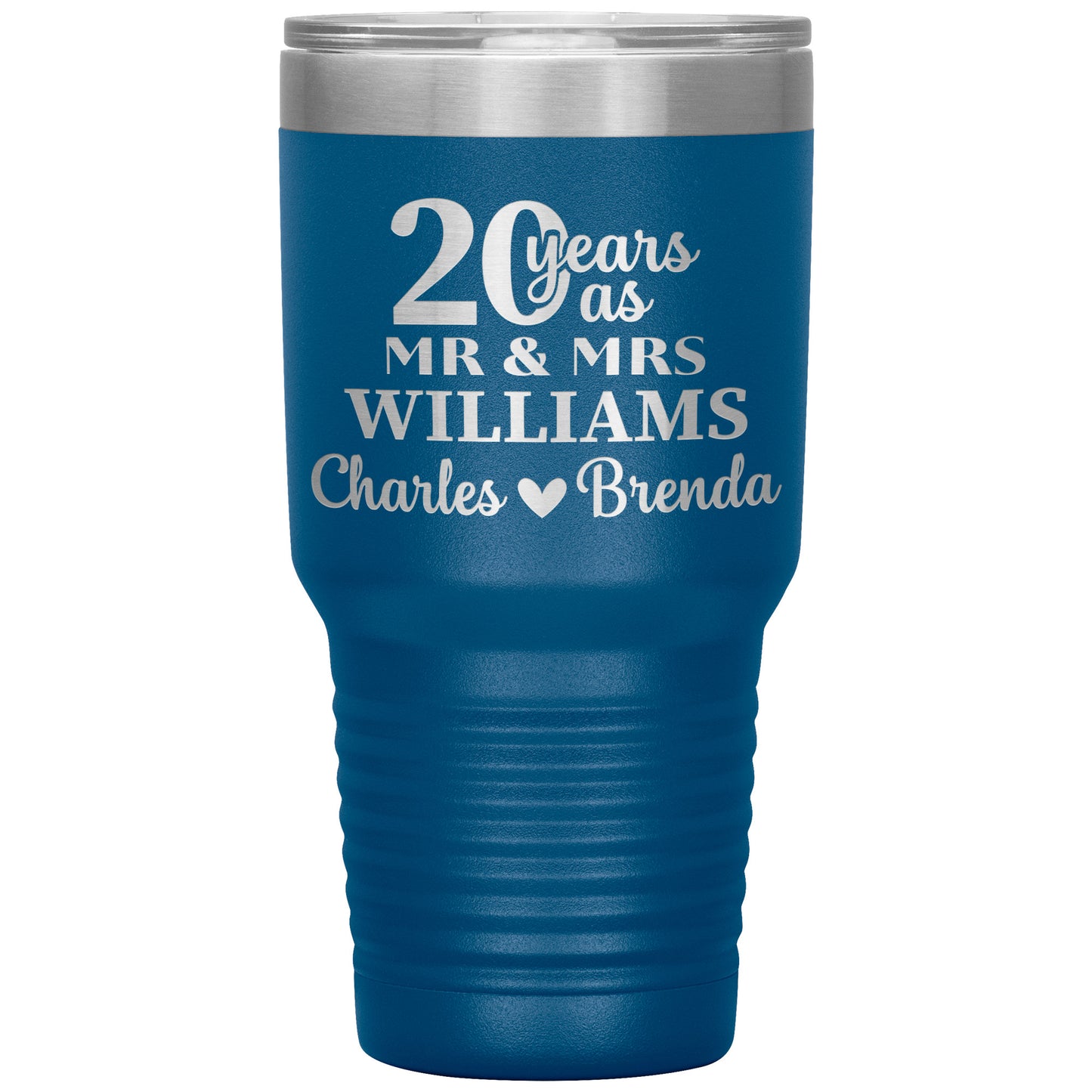 20th Anniversary, 20 Years as Mr. & Mrs. Couple Tumbler