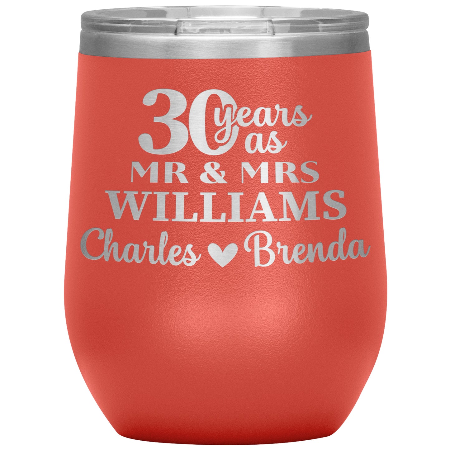 30 Anniversary Tumbler Gifts for Parents