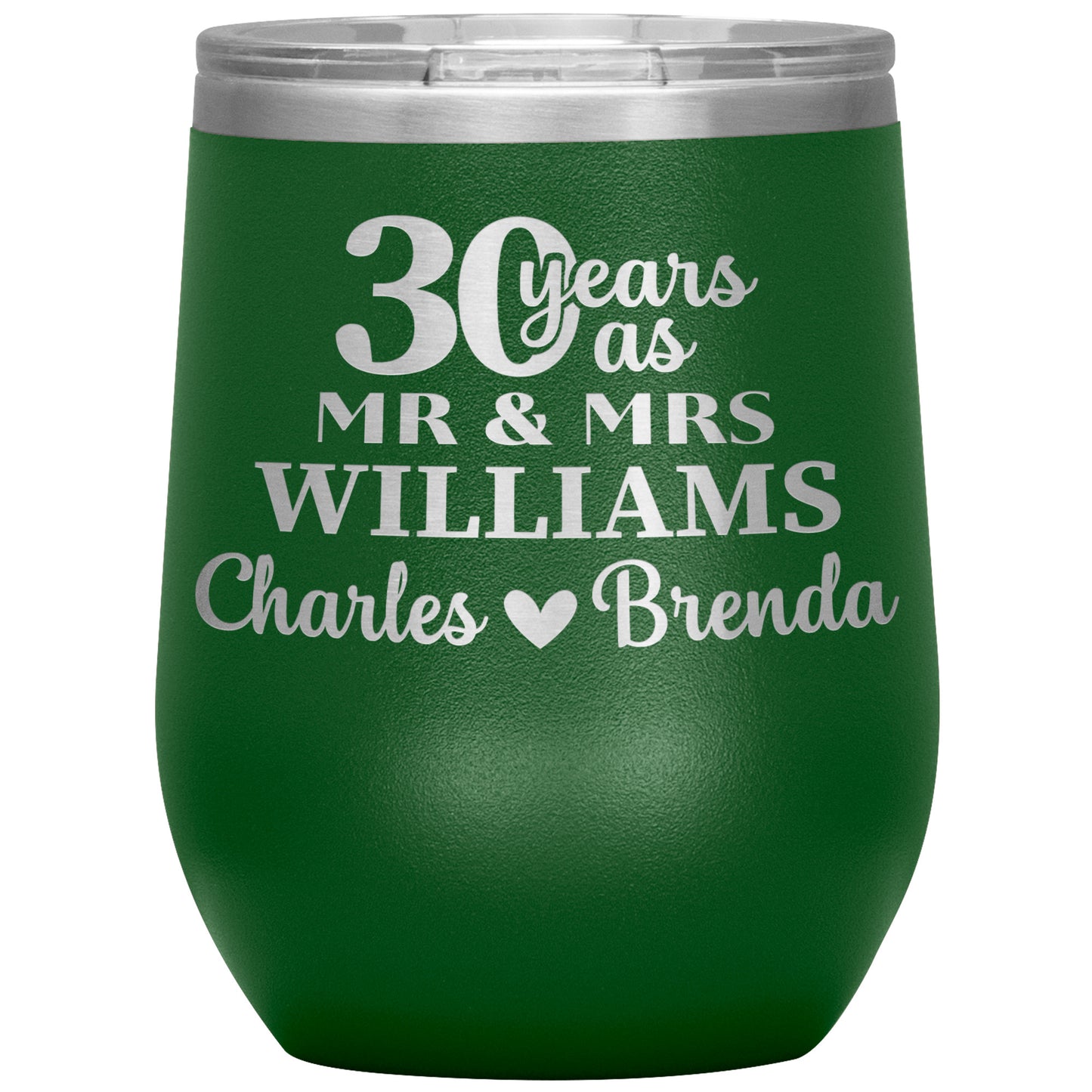 30 Anniversary Tumbler Gifts for Parents