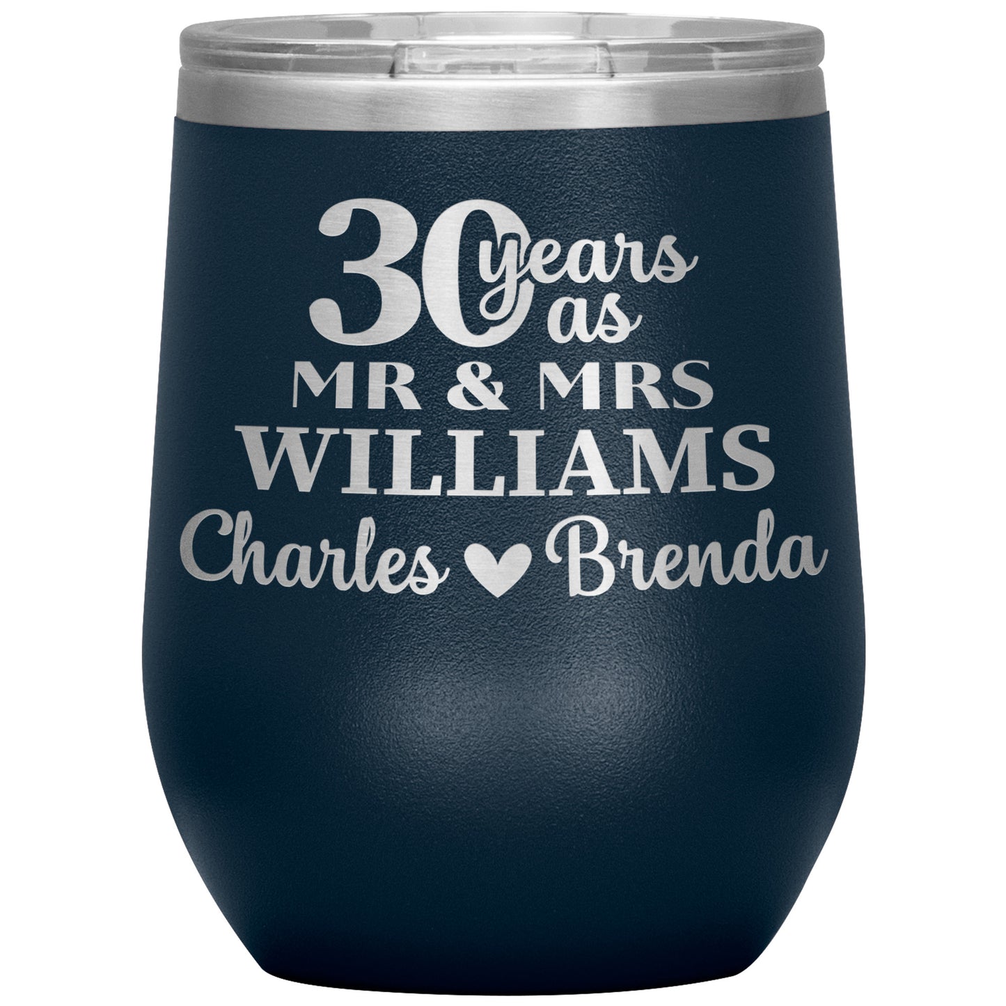 30 Anniversary Tumbler Gifts for Parents