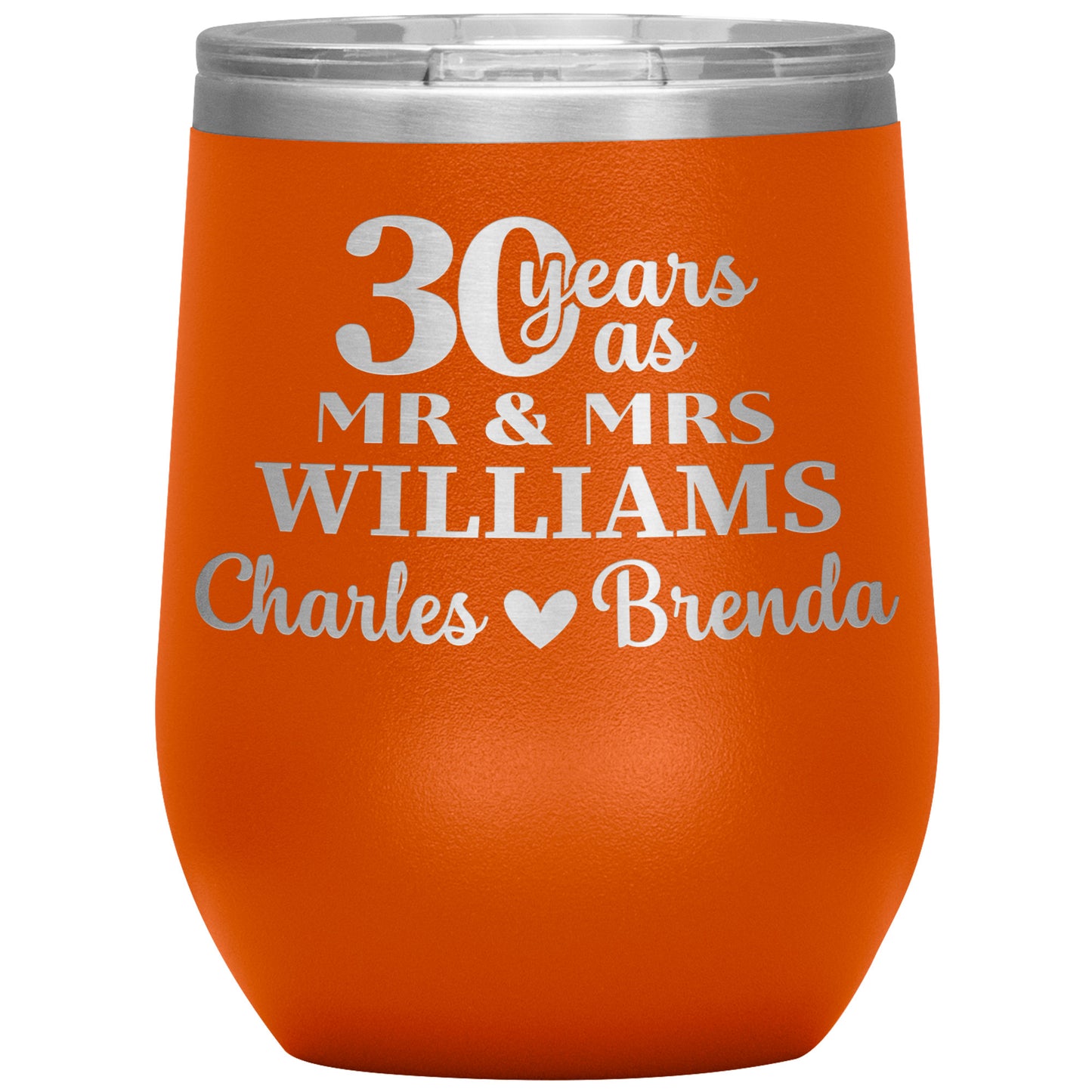 30 Anniversary Tumbler Gifts for Parents