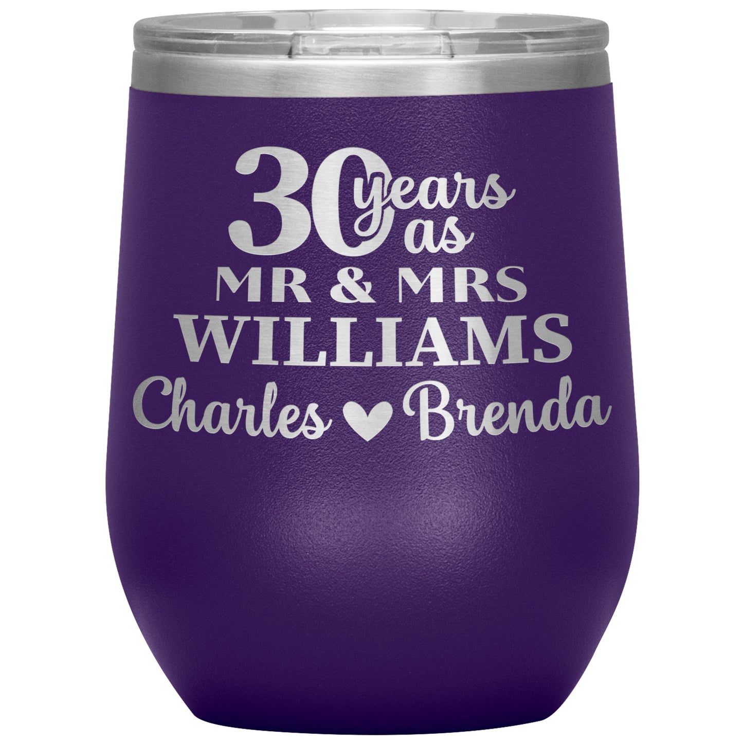 30 Anniversary Tumbler Gifts for Parents