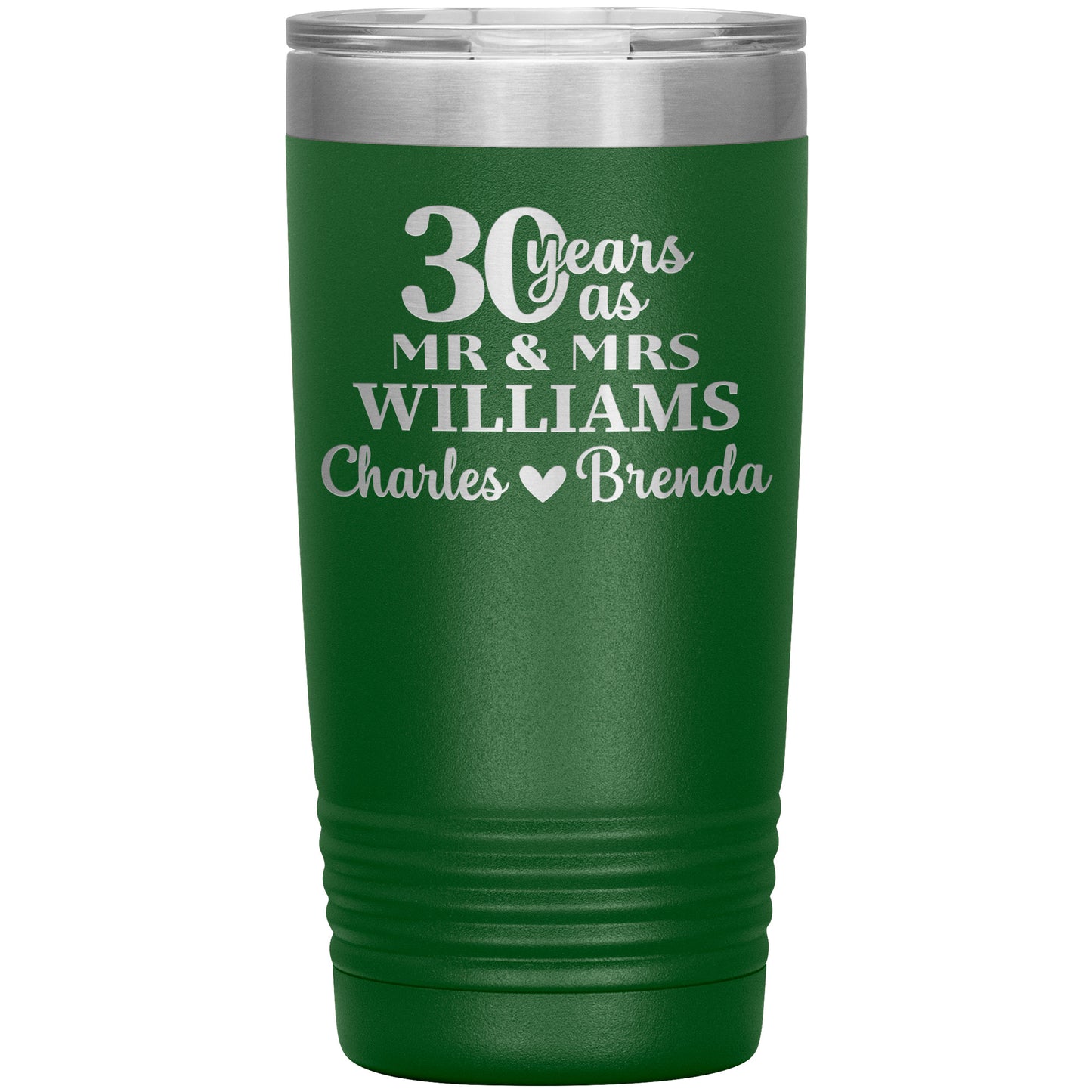 30 Anniversary Tumbler Gifts for Parents