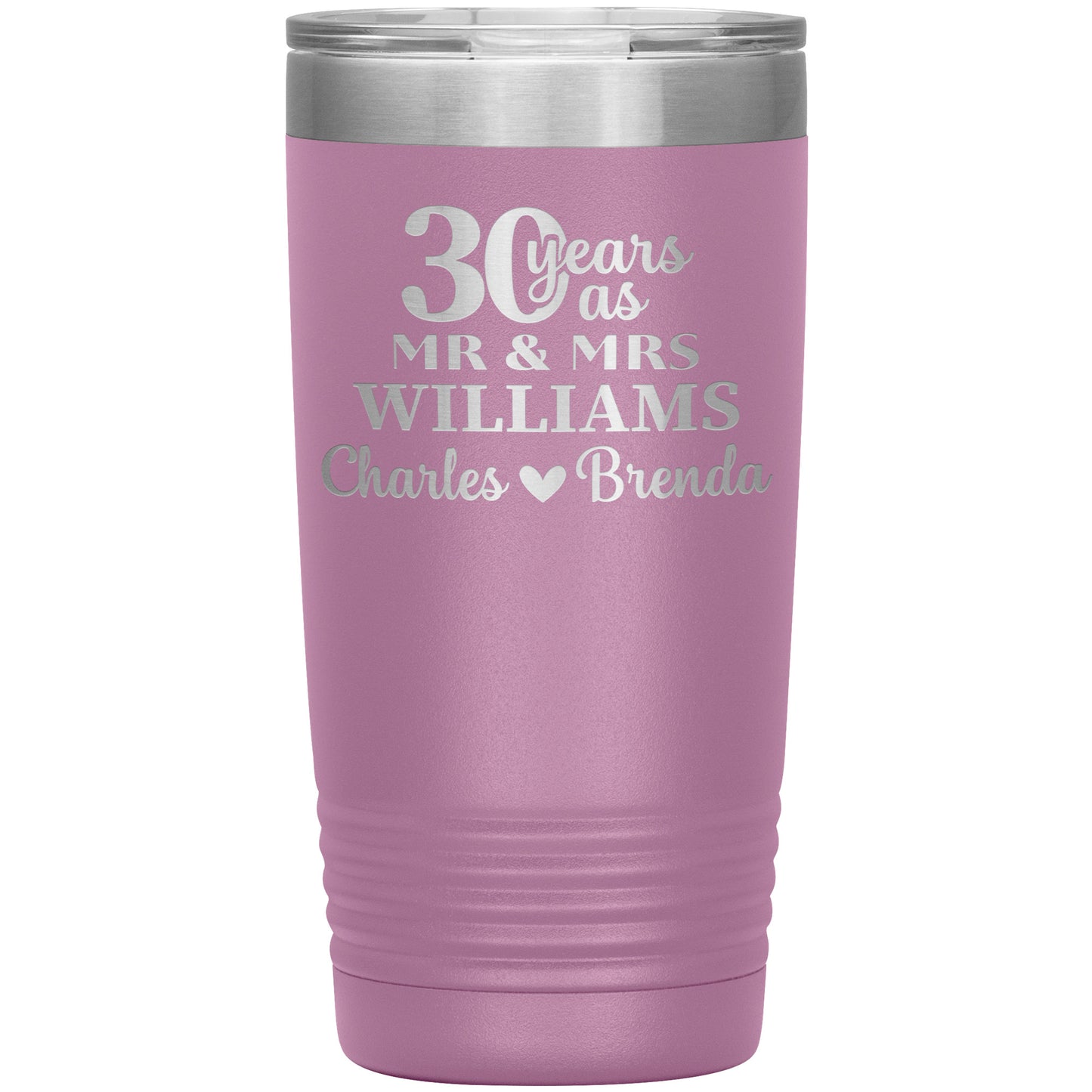 30 Anniversary Tumbler Gifts for Parents