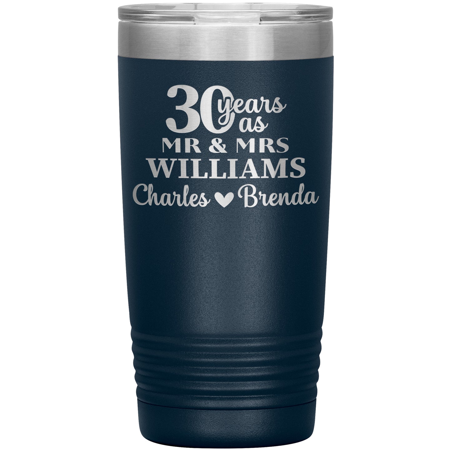 30 Anniversary Tumbler Gifts for Parents