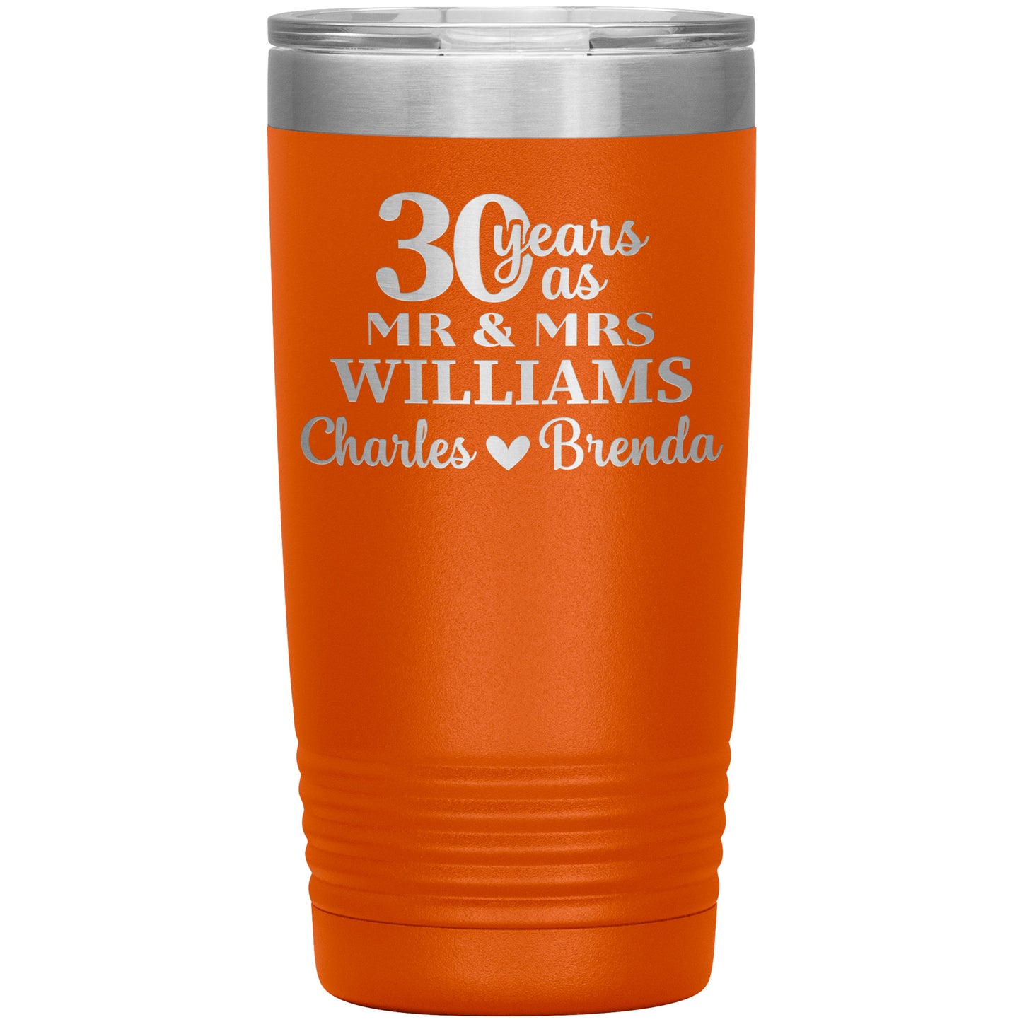 30 Anniversary Tumbler Gifts for Parents