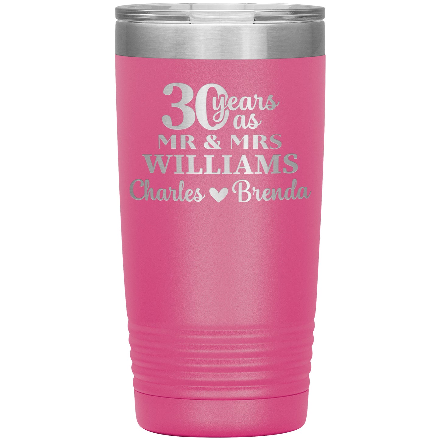 30 Anniversary Tumbler Gifts for Parents