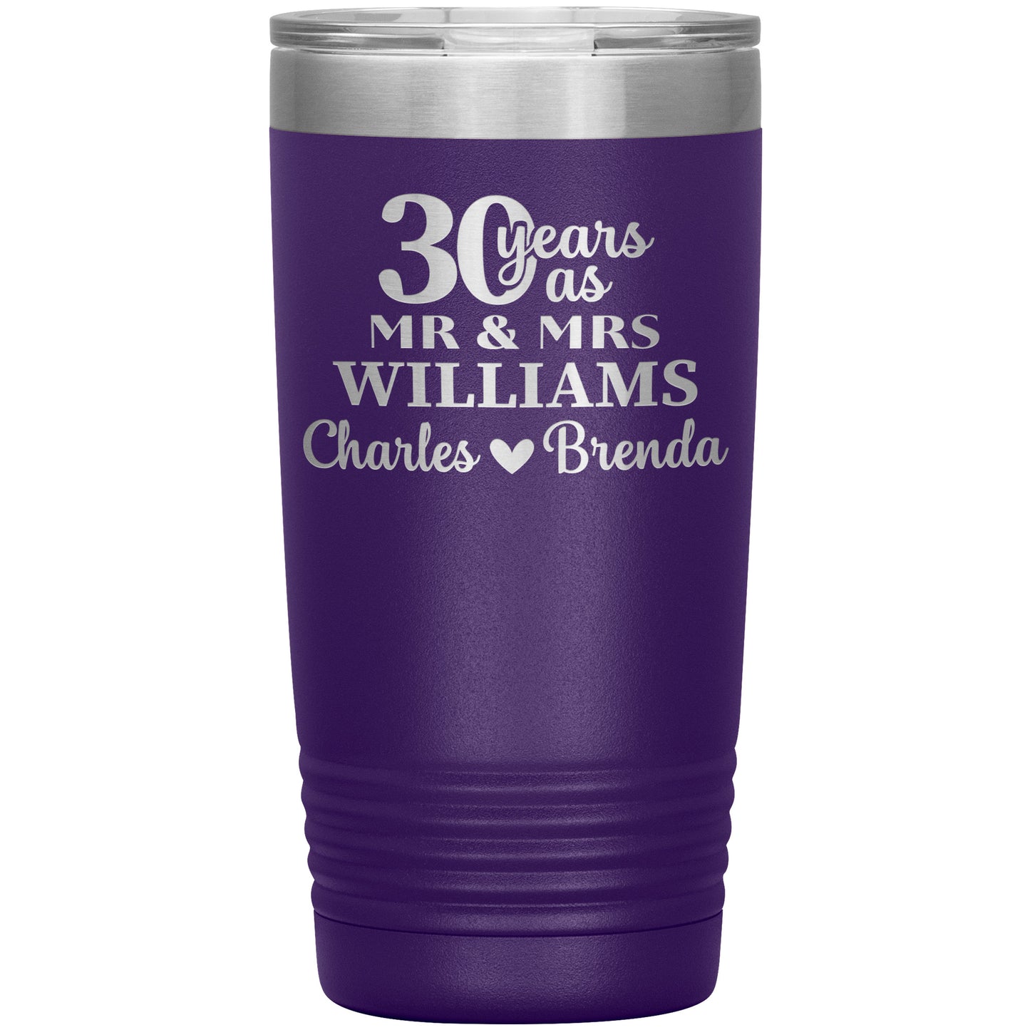 30 Anniversary Tumbler Gifts for Parents