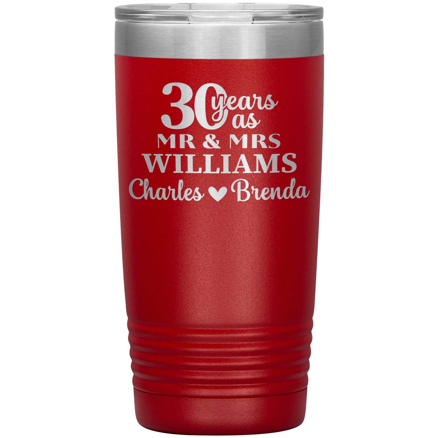 30 Anniversary Tumbler Gifts for Parents