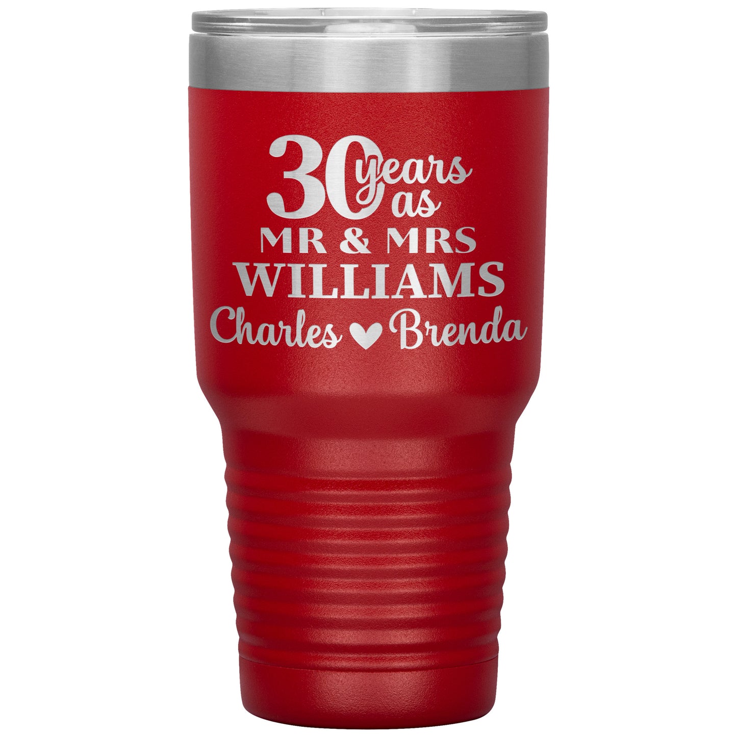 30 Anniversary Tumbler Gifts for Parents