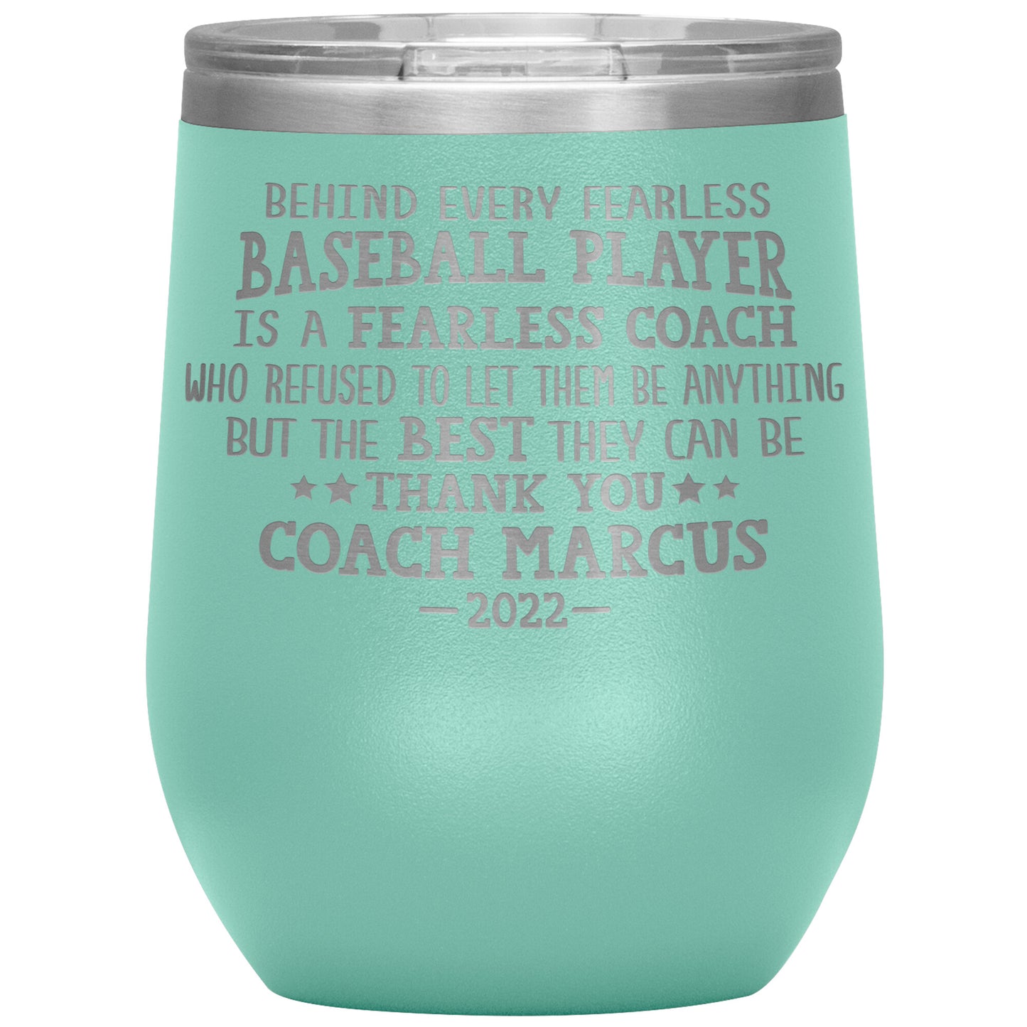 Behind Every Fearless Coach Baseball Tumbler