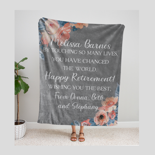 By Touching So Many Lives Retirement Blanket