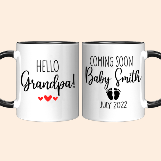 Hello Grandpa Baby Coming Soon Mug