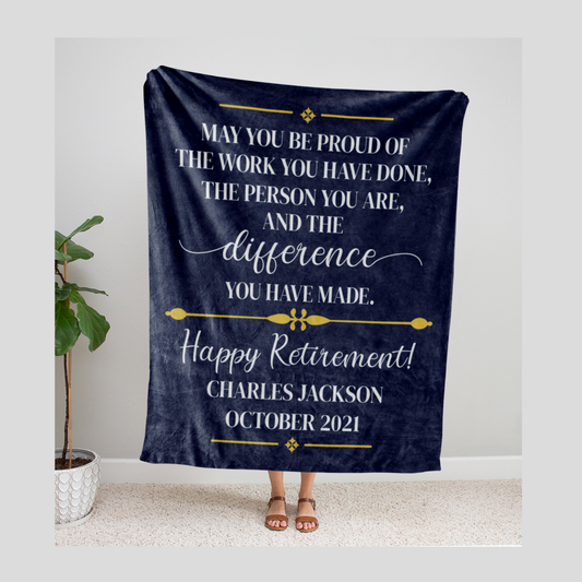May You be Proud Men Retirement Blanket