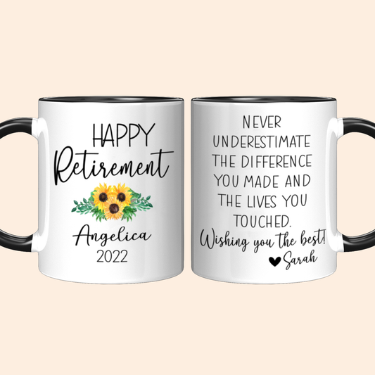 Never Underestimate The Difference Retirement Mug