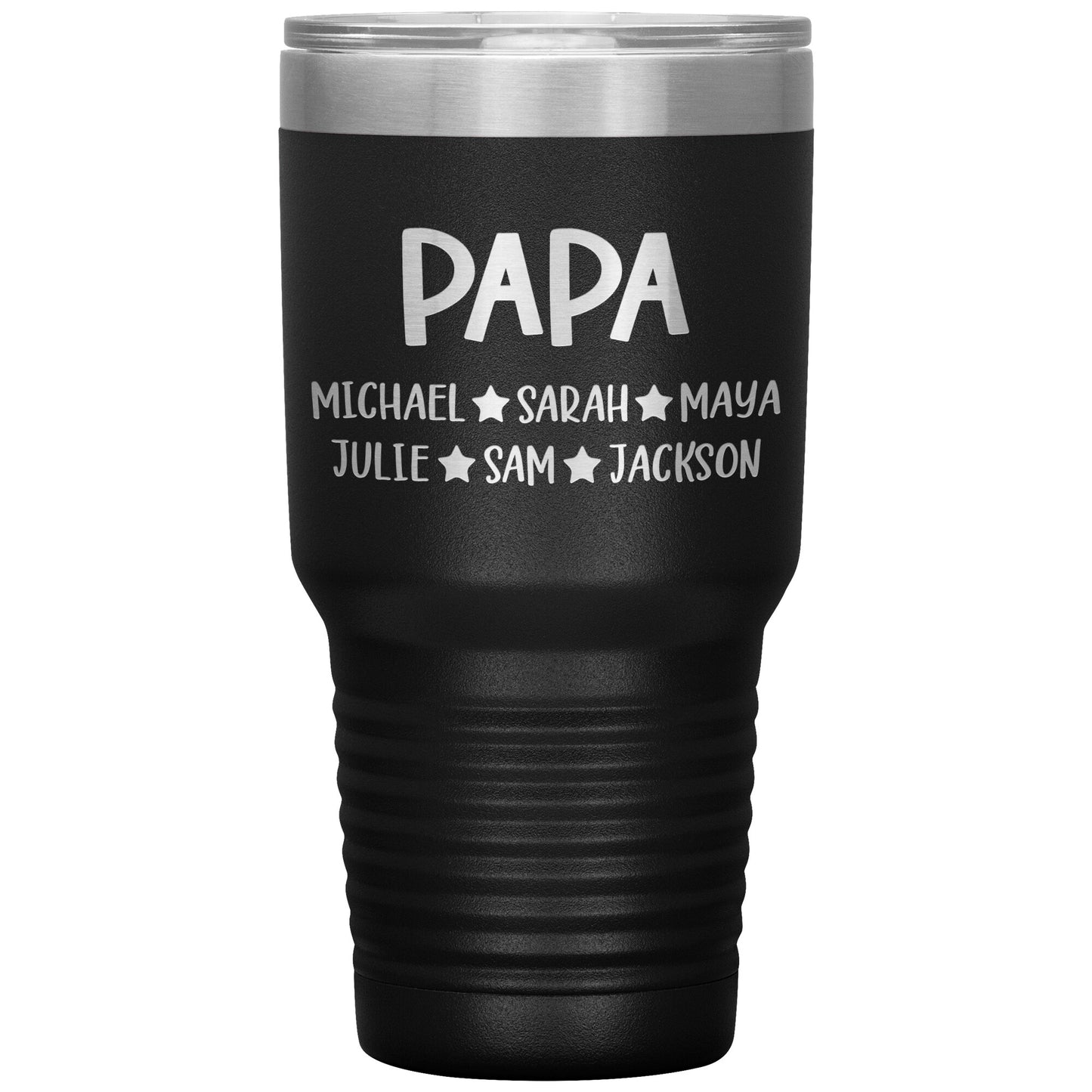 Papa Grandkids Tumbler