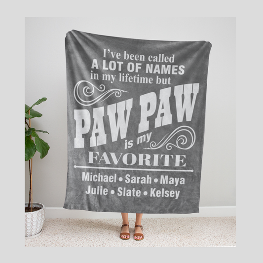 PawPaw is My Favorite Name Blanket