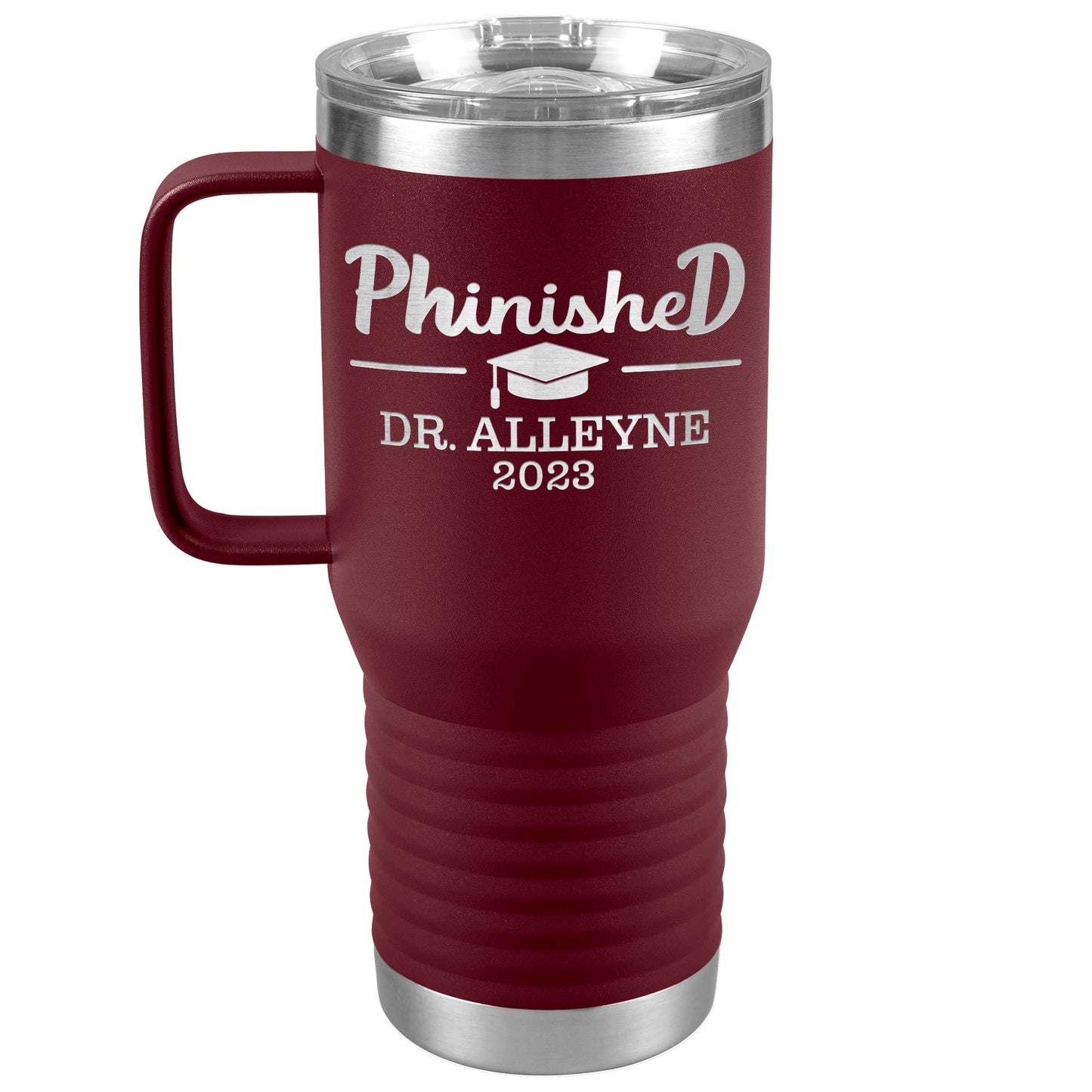 Phinished 2023 Tumbler, PhD Doctorate Graduation Gift for Him or Her