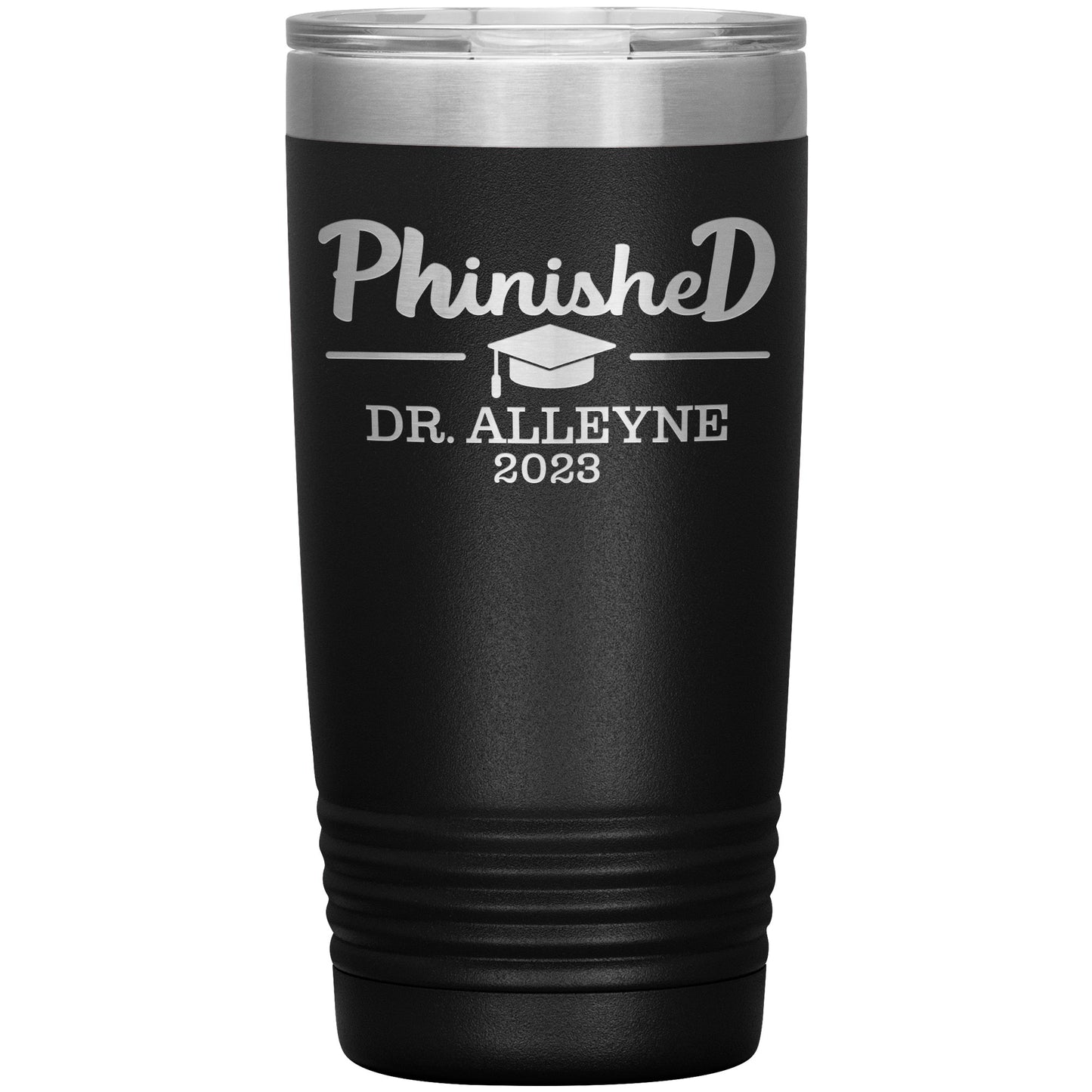 Phinished 2023 Tumbler, PhD Doctorate Graduation Gift for Him or Her