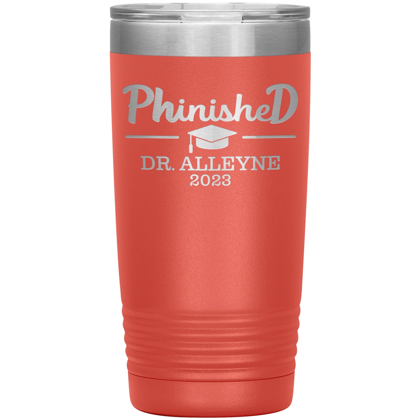 Phinished 2023 Tumbler, PhD Doctorate Graduation Gift for Him or Her