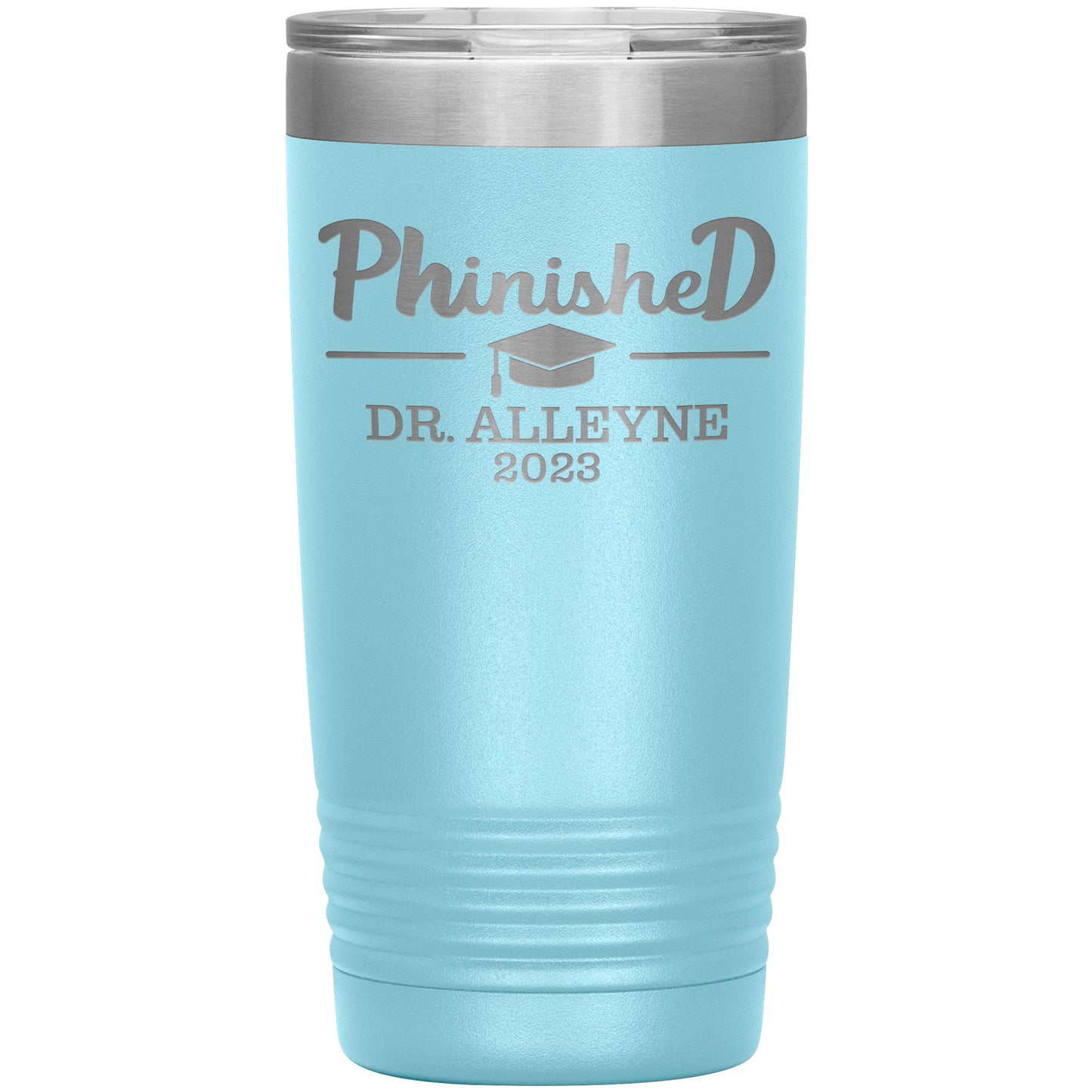 Phinished 2023 Tumbler, PhD Doctorate Graduation Gift for Him or Her