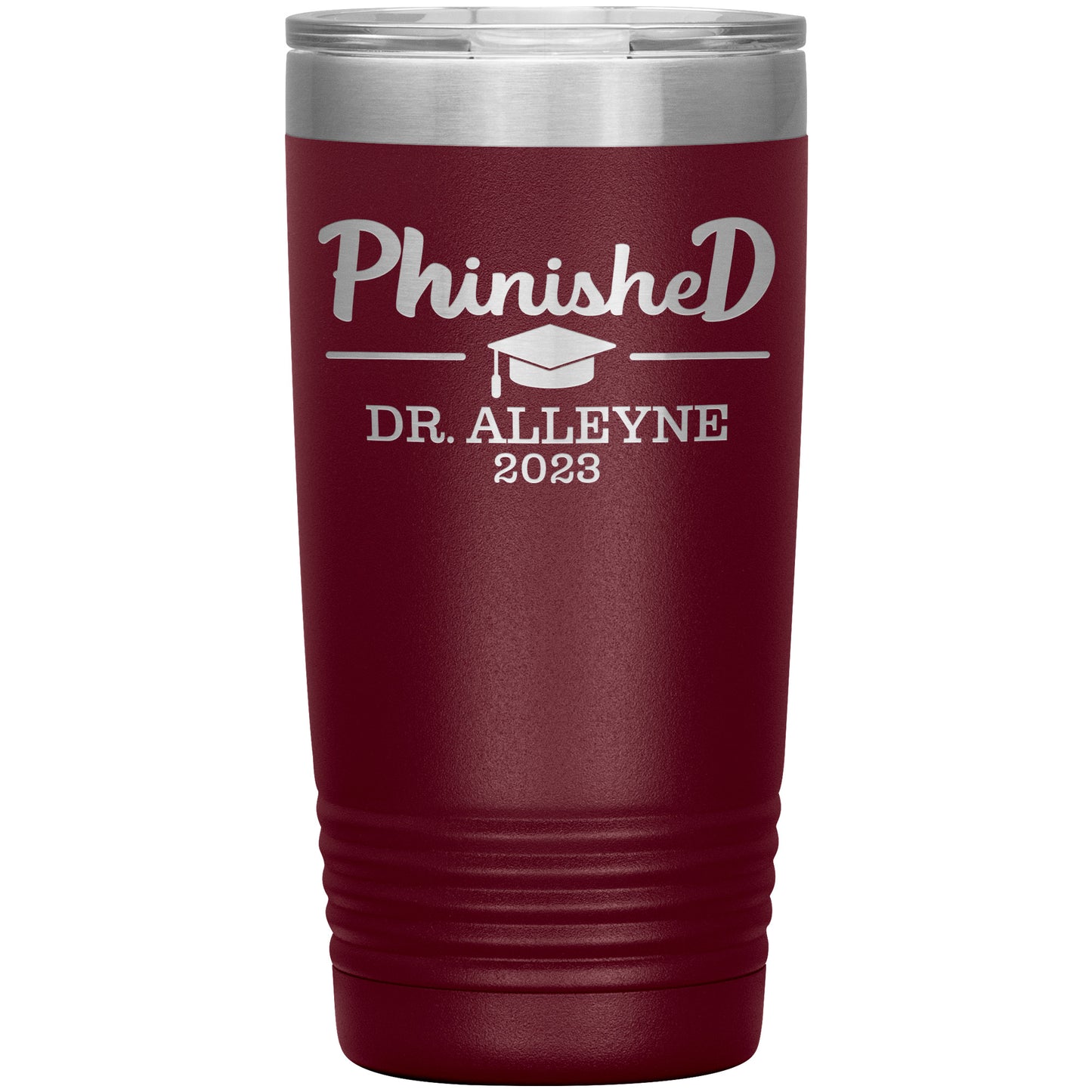 Phinished 2023 Tumbler, PhD Doctorate Graduation Gift for Him or Her