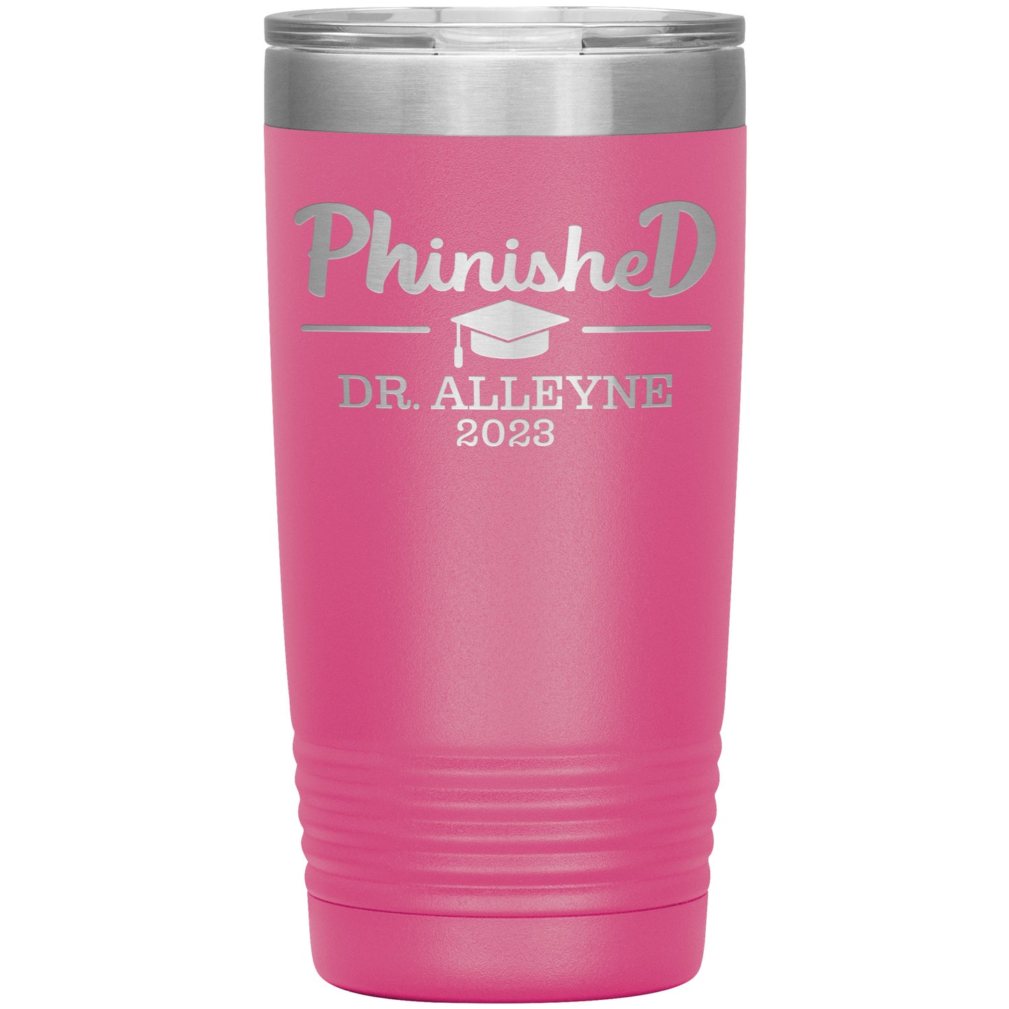 Phinished 2023 Tumbler, PhD Doctorate Graduation Gift for Him or Her