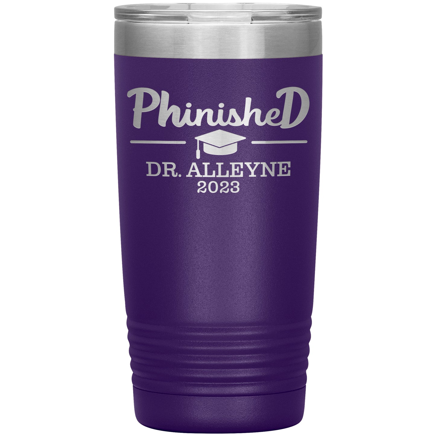 Phinished 2023 Tumbler, PhD Doctorate Graduation Gift for Him or Her
