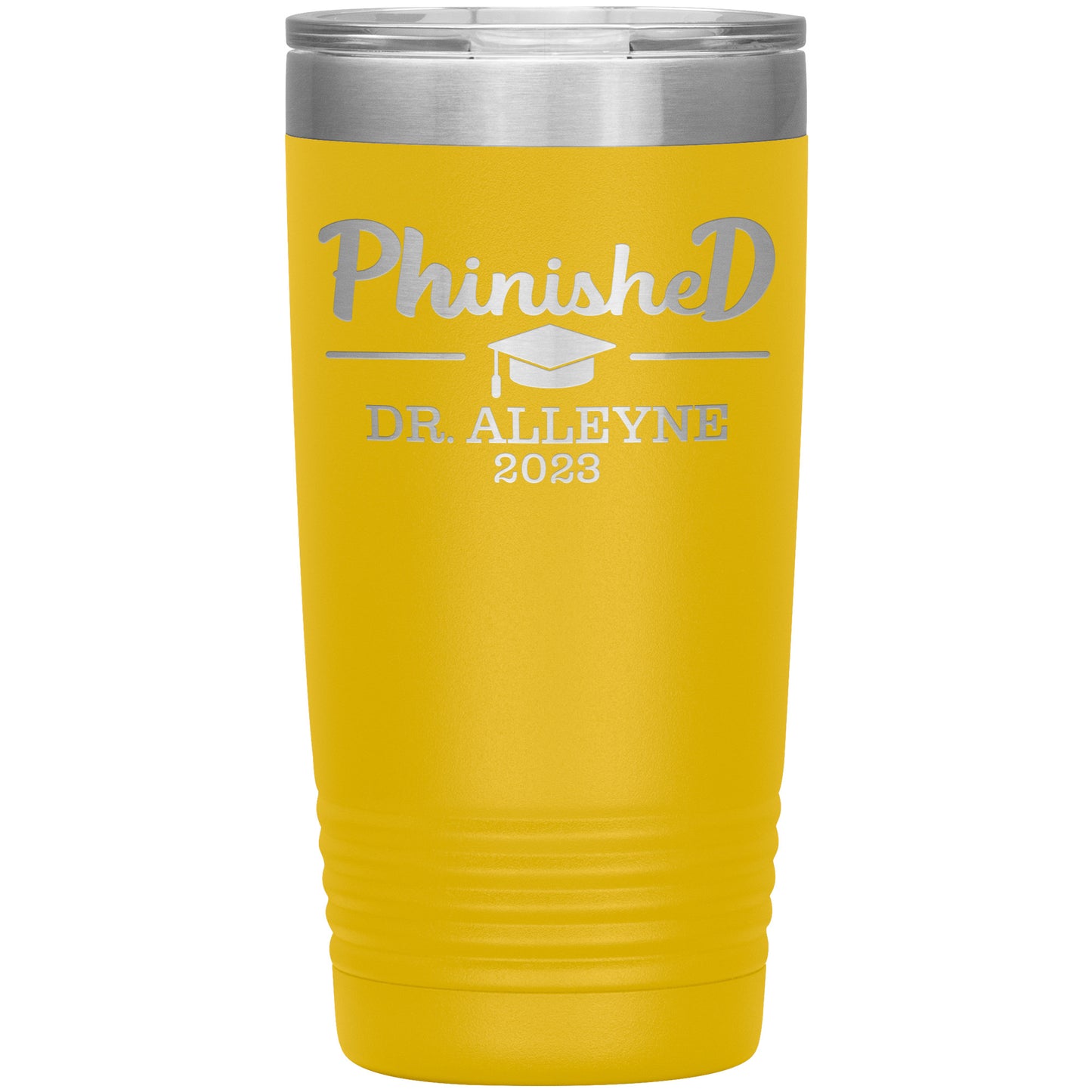Phinished 2023 Tumbler, PhD Doctorate Graduation Gift for Him or Her