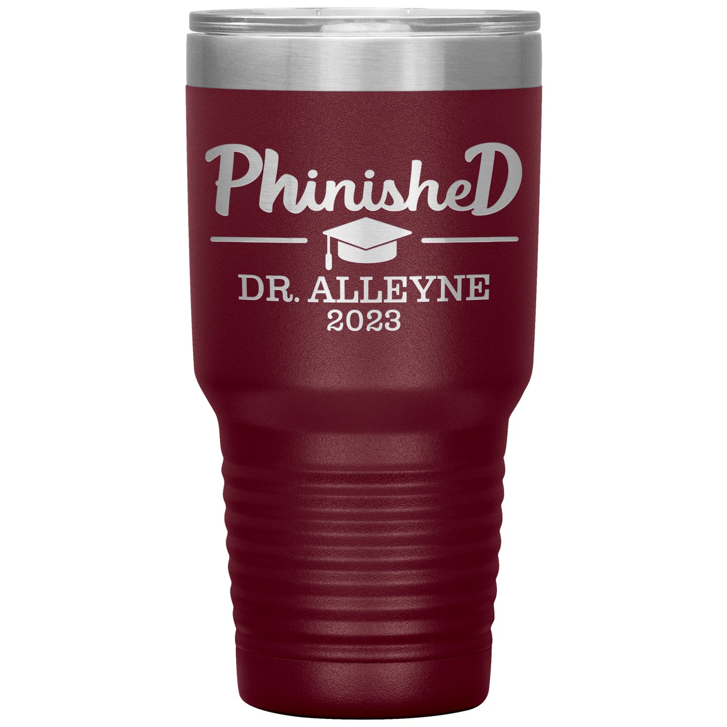 Phinished 2023 Tumbler, PhD Doctorate Graduation Gift for Him or Her