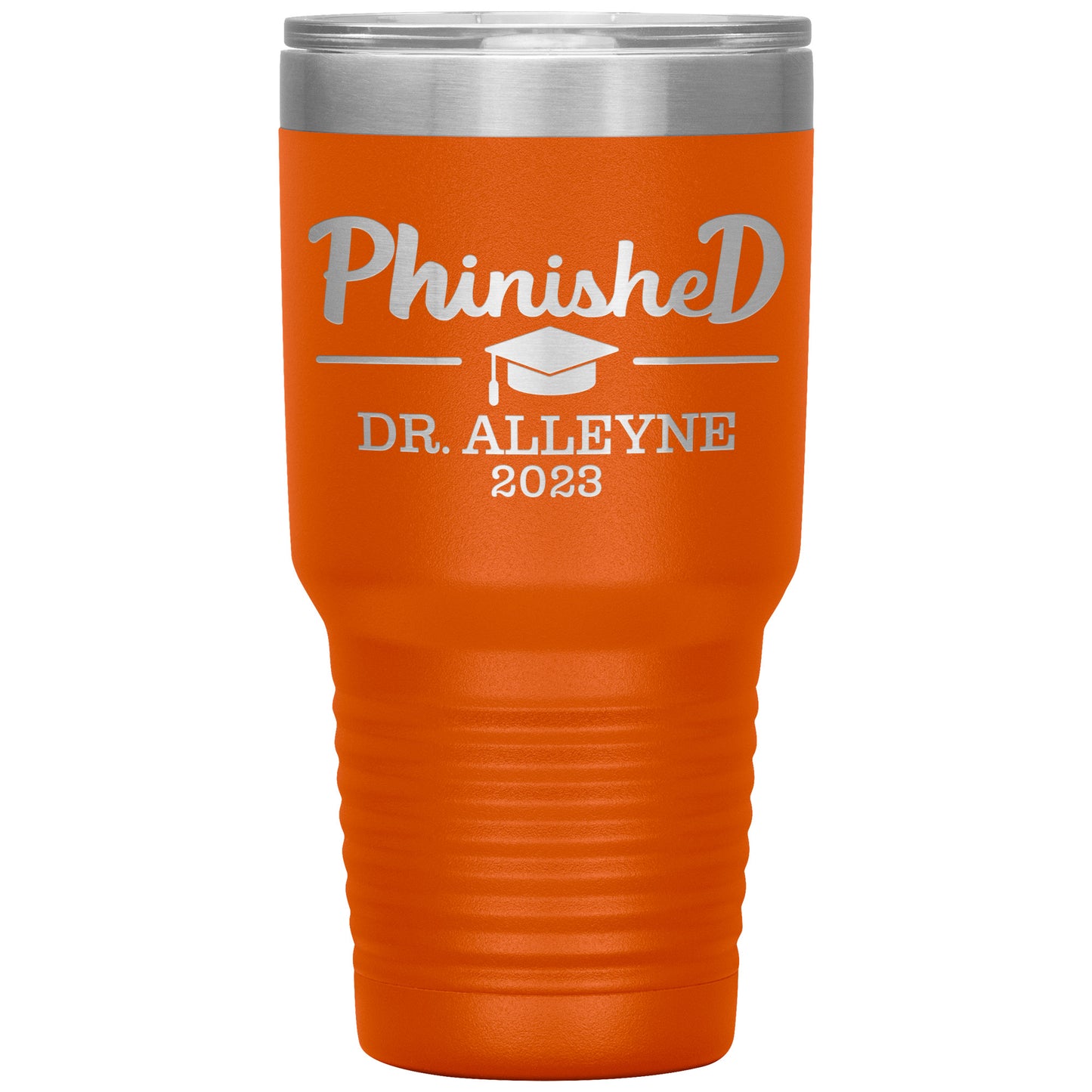 Phinished 2023 Tumbler, PhD Doctorate Graduation Gift for Him or Her
