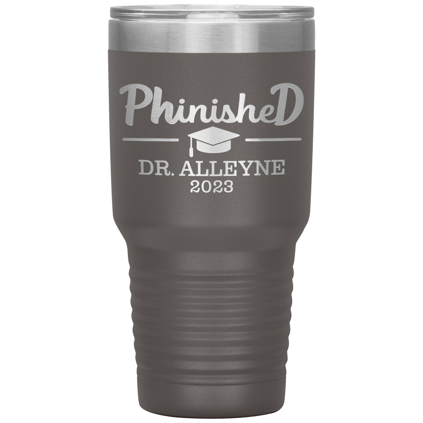 Phinished 2023 Tumbler, PhD Doctorate Graduation Gift for Him or Her