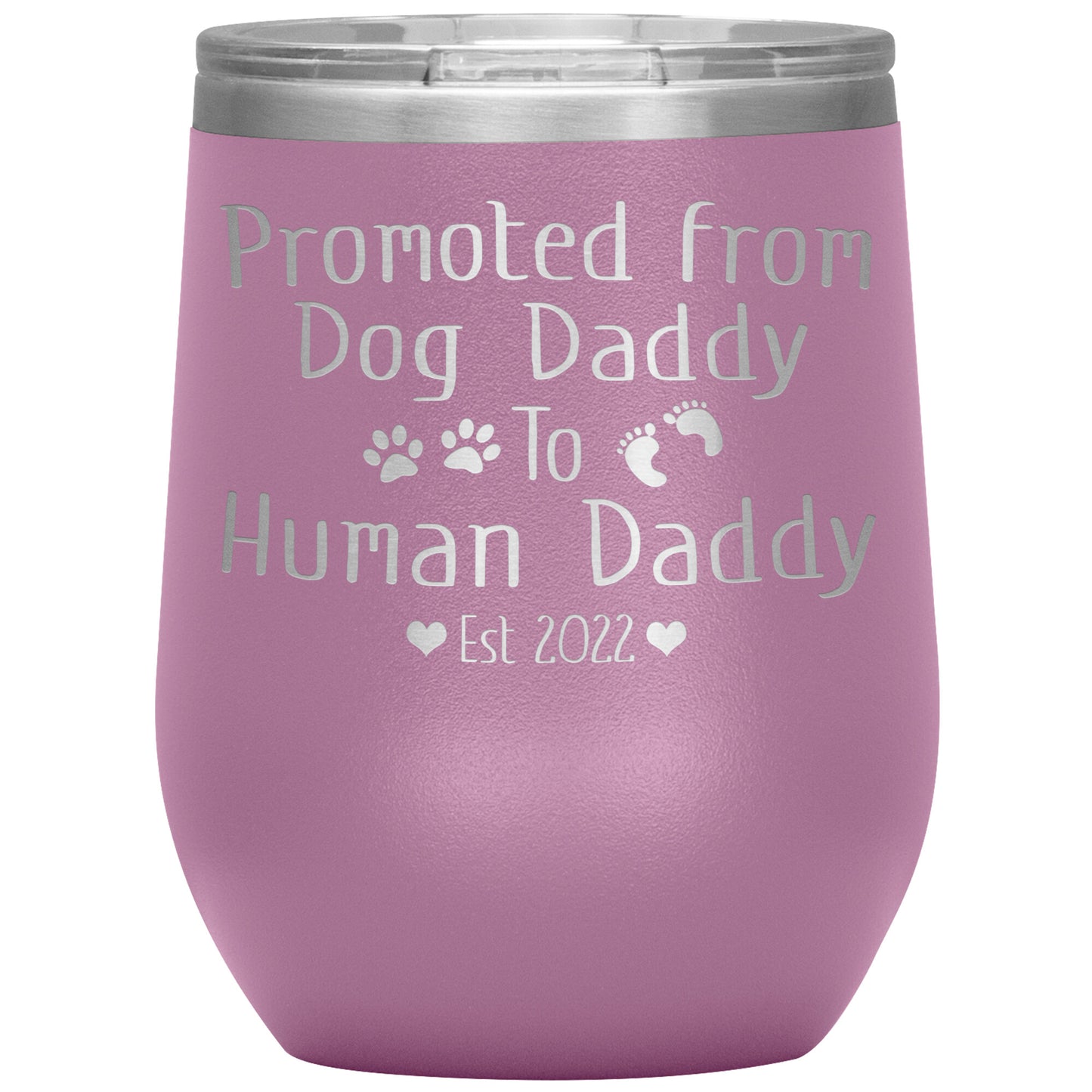 Promoted from Dog to Human Daddy Est 2022 Tumbler