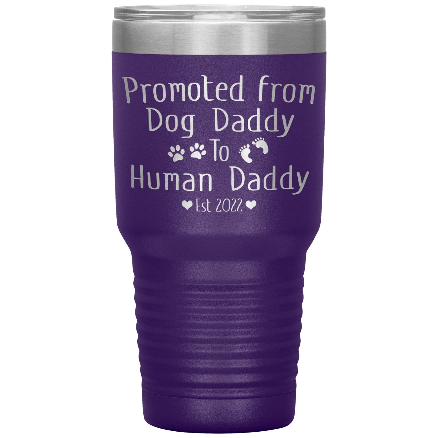 Promoted from Dog to Human Daddy Est 2022 Tumbler