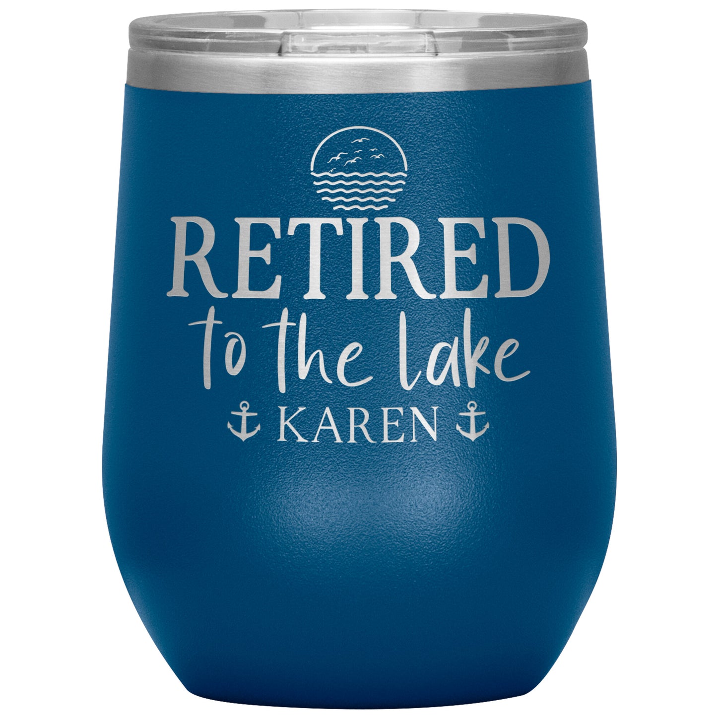 Retired to the Lake Name Tumbler