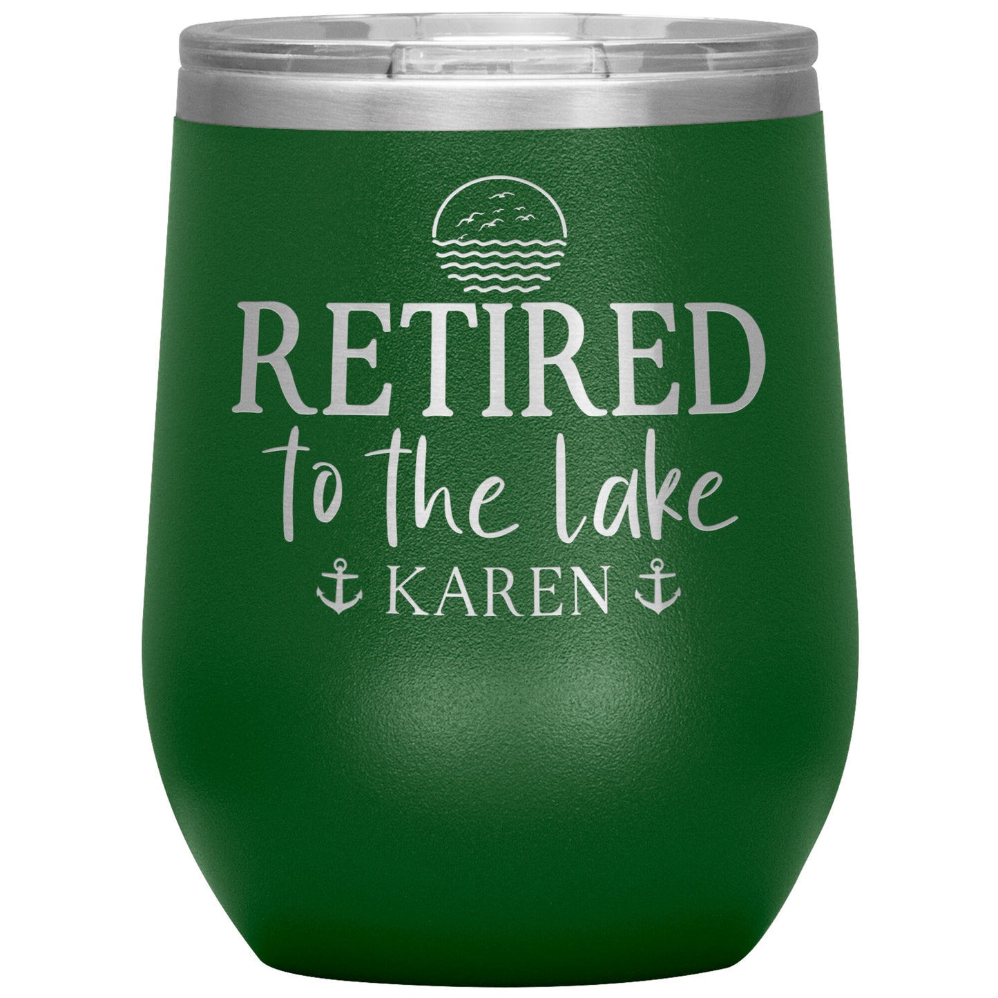 Retired to the Lake Name Tumbler