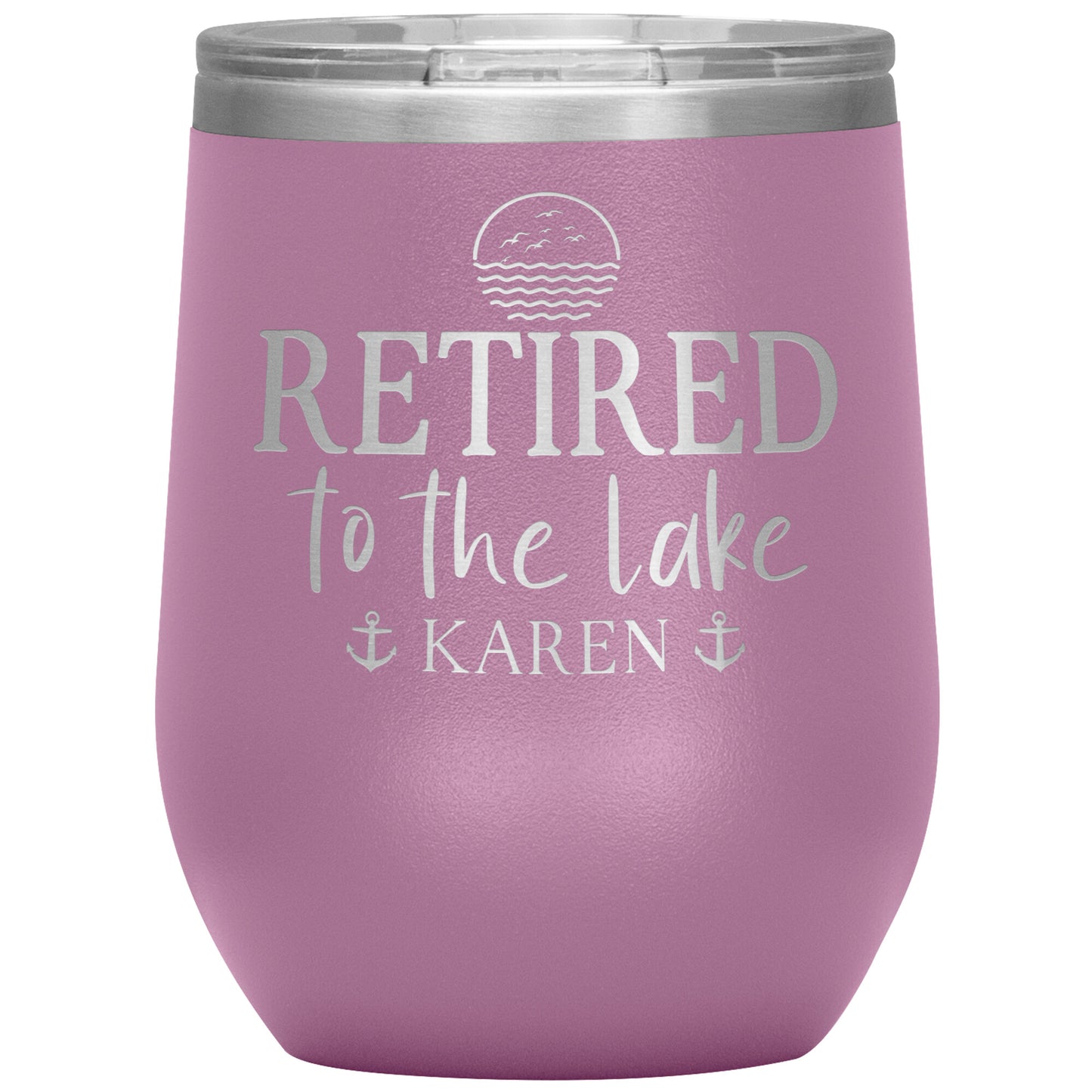 Retired to the Lake Name Tumbler