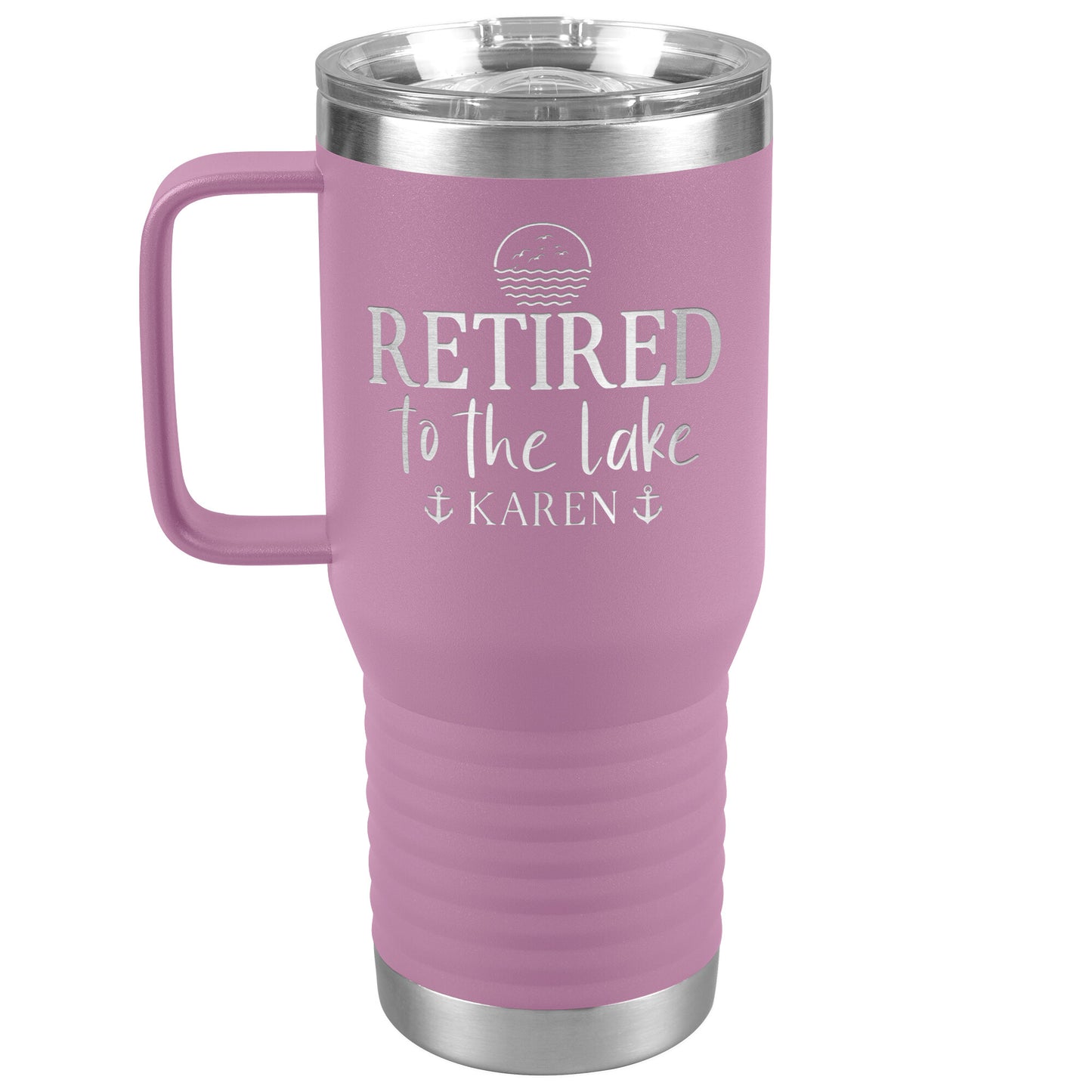 Retired to the Lake Name Tumbler