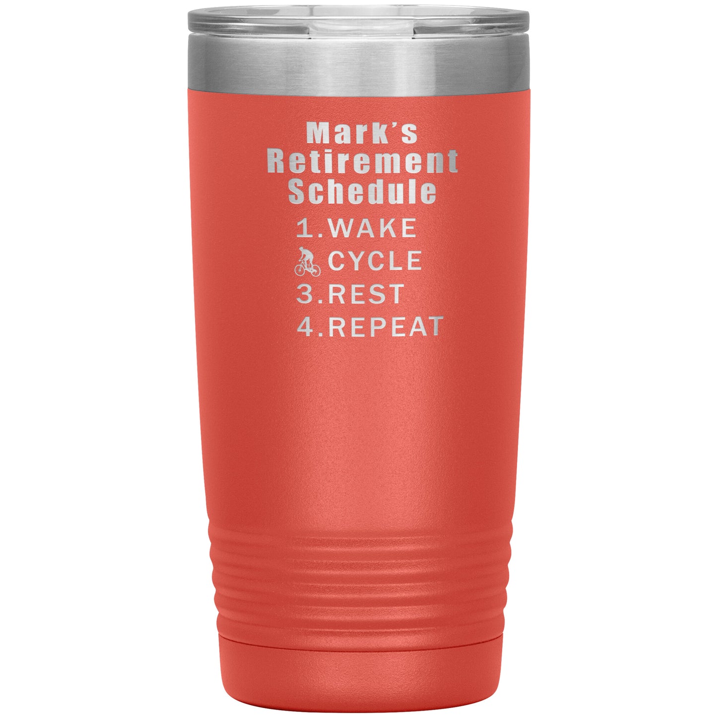 Retirement Schedule Cycling Tumbler