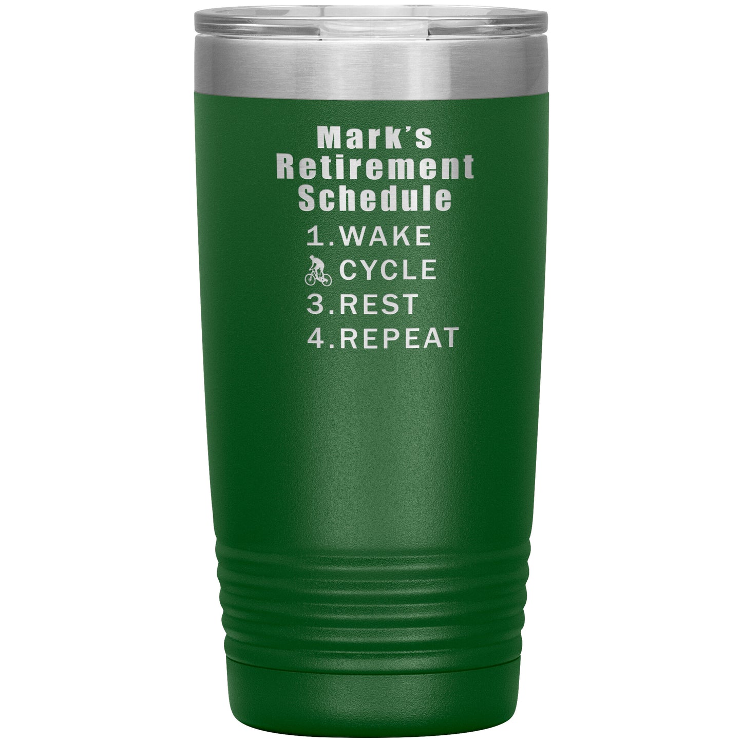 Retirement Schedule Cycling Tumbler