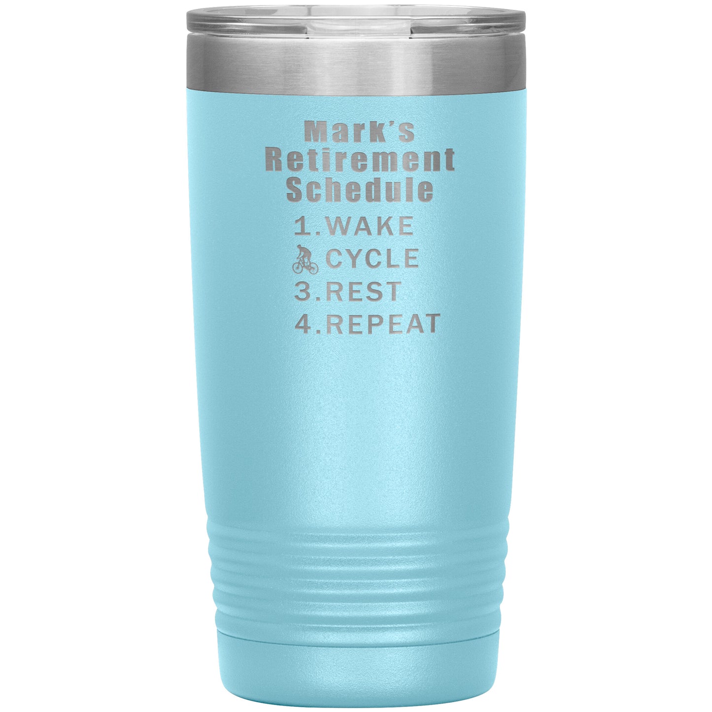 Retirement Schedule Cycling Tumbler