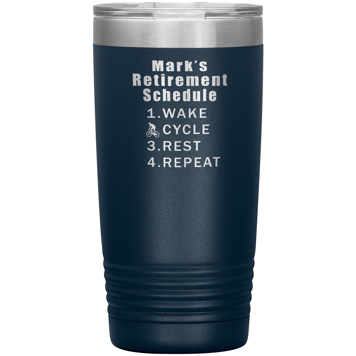 Retirement Schedule Cycling Tumbler